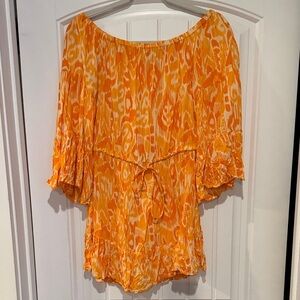 Blue Island Orange Dress